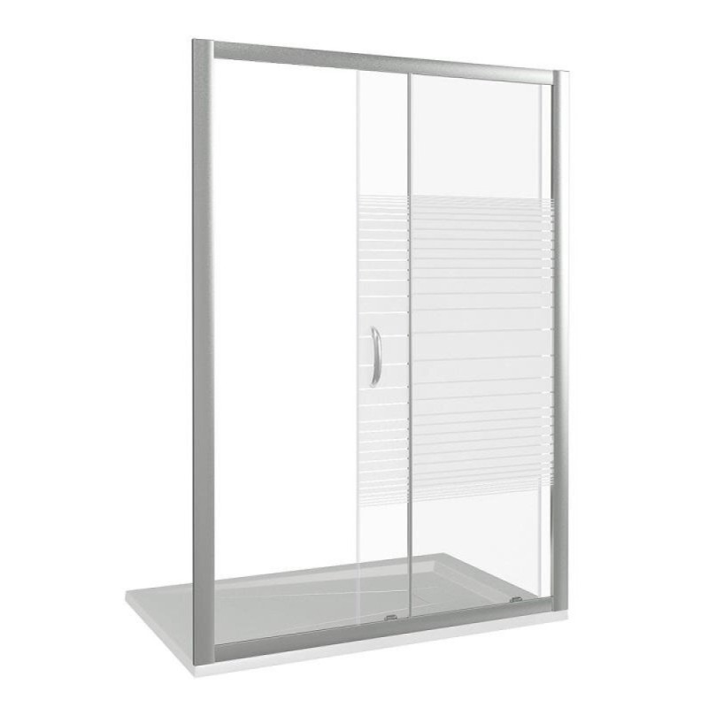 Душевая дверь Good Door Infinity WTW-140-S-CH, ИН00033, 140 см, стекло Полоски, профиль хром