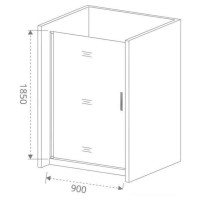 Душевая дверь Good Door Fantasy DR-90-С-CH, 90 х 185 см, стекло прозрачное, профиль хром, ФА00033