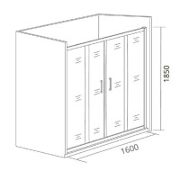 Душевая дверь Good Door Latte WTW-TD-160-G-WE ЛА00034, 160 см, стекло матовое, профиль белый