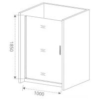Душевая дверь Good Door Fantasy DR-100-С-CH, 100 х 185 см, стекло прозрачное, профиль хром, ФА00034