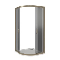 Душевое ограждение Good Door Jazze R-80-B-BR, 80 х 80 х 185 см, стекло тонированное бронза, бронза, ДЖ00035