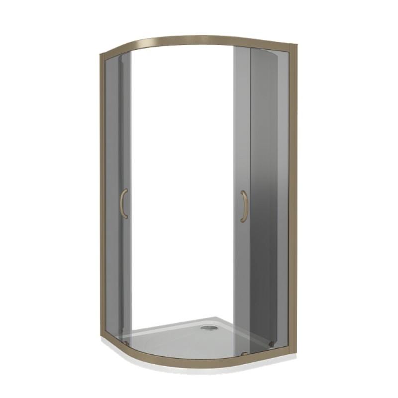 Душевое ограждение Good Door Jazze R-80-B-BR, 80 х 80 х 185 см, стекло тонированное бронза, бронза, ДЖ00035