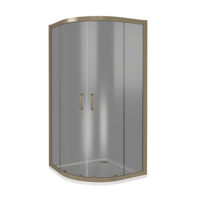 Душевое ограждение Good Door Jazze R-80-B-BR, 80 х 80 х 185 см, стекло тонированное бронза, бронза, ДЖ00035