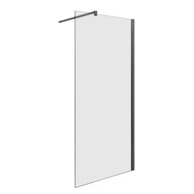 Душевая стенка Good Door Walk In SP-90-C-GM, ВИ00036, 90 см, свободный вход, стекло прозрачное, профиль оружейная сталь