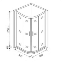 Душевой уголок Good Door Jazz R-90-B-BR, ДЖ00036, 90 х 90 см, стекло тонированное, профиль бронза