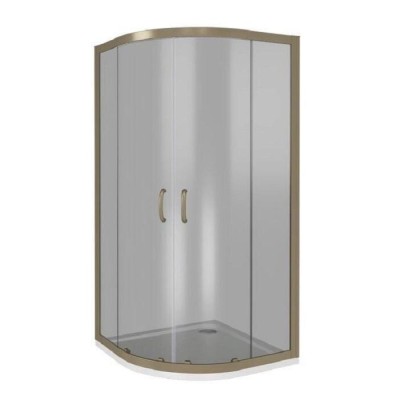 Душевой уголок Good Door Jazz R-90-B-BR, ДЖ00036, 90 х 90 см, стекло тонированное, профиль бронза