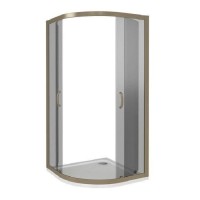 Душевой уголок Good Door Jazz R-90-B-BR, ДЖ00036, 90 х 90 см, стекло тонированное, профиль бронза