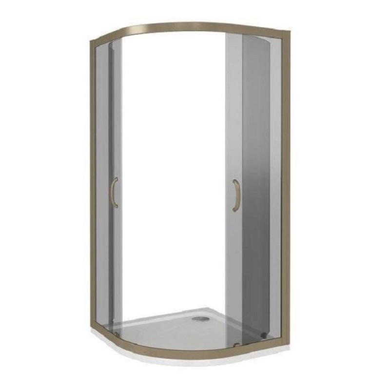 Душевой уголок Good Door Jazz R-90-B-BR, ДЖ00036, 90 х 90 см, стекло тонированное, профиль бронза