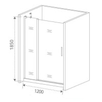 Душевая дверь Good Door Fantasy WTW-120-С-CH, 120 х 185 см, стекло прозрачное, профиль хром, ФА00037