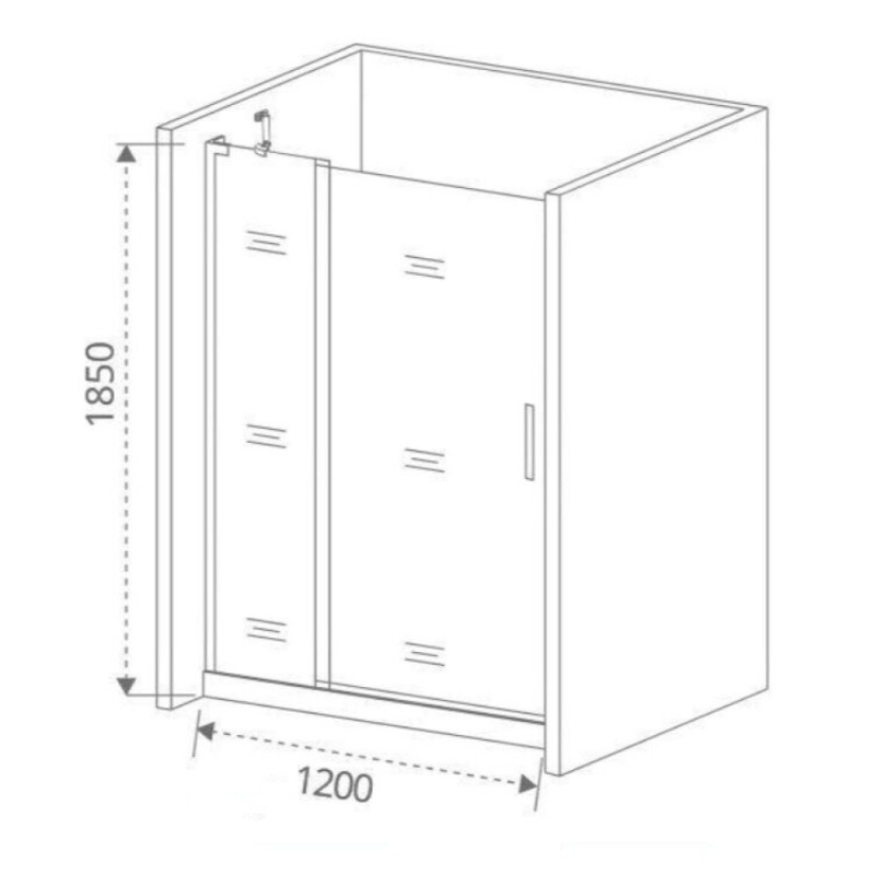 Душевая дверь Good Door Fantasy WTW-120-С-CH, 120 х 185 см, стекло прозрачное, профиль хром, ФА00037