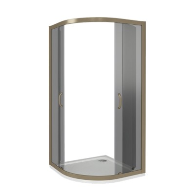Душевое ограждение Good Door Jazze R-120-B-BR, 120 х 80 х 185 см, стекло тонированное бронза, бронза, ДЖ00038