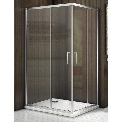 Душевое ограждение Good Door Latte CR-120-80-C-WE, 120 х 80 х 185 см, стекло прозрачное, профиль белый, ЛА00038