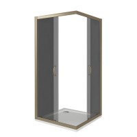 Душевое ограждение Good Door Jazze CR-100-B-BR, 100 х 100 х 185 см, стекло тонированное бронза, бронза, ДЖ00041