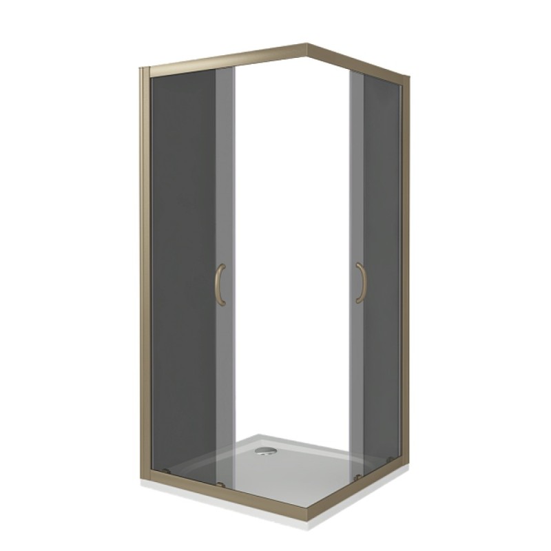 Душевое ограждение Good Door Jazze CR-100-B-BR, 100 х 100 х 185 см, стекло тонированное бронза, бронза, ДЖ00041