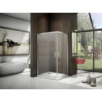 Душевое ограждение Good Door Latte CR-120-90-C-WE, 120 х 90 х 185 см, стекло матовое, профиль белый, ЛА00041