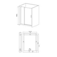 Душевая дверь в нишу Good Door Pandora WTW-140-T-CH 140 х 185 см, ПД00045, стекло прозрачное с рисунком Тростник, хром