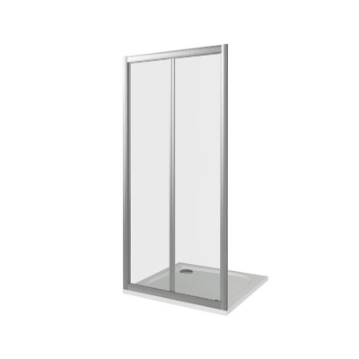 Душевая дверь в нишу Good Door Infinity SD-80-G-CH, 80 х 185 см, стекло матовое Грейп, хром, ИН00046