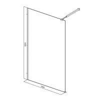 Душевая стенка Good Door Walk In SP-130-C-BG, ВИ00047, 130 см, свободный вход, стекло прозрачное, профиль золото матовое