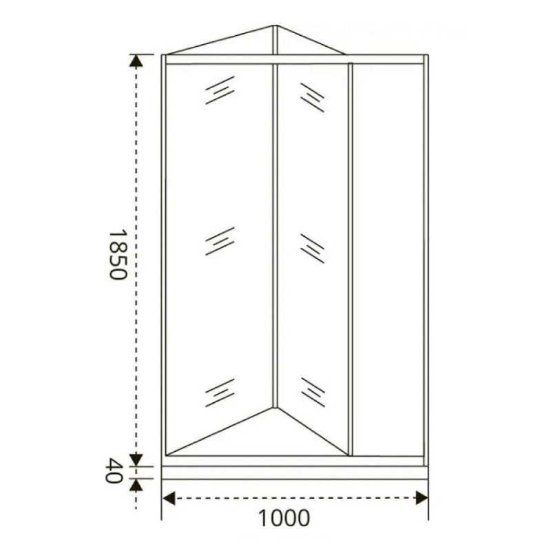 Душевая дверь Good Door Infinity SD-100-G-CH, ИН00048, 100 см, стекло матовое, профиль хром
