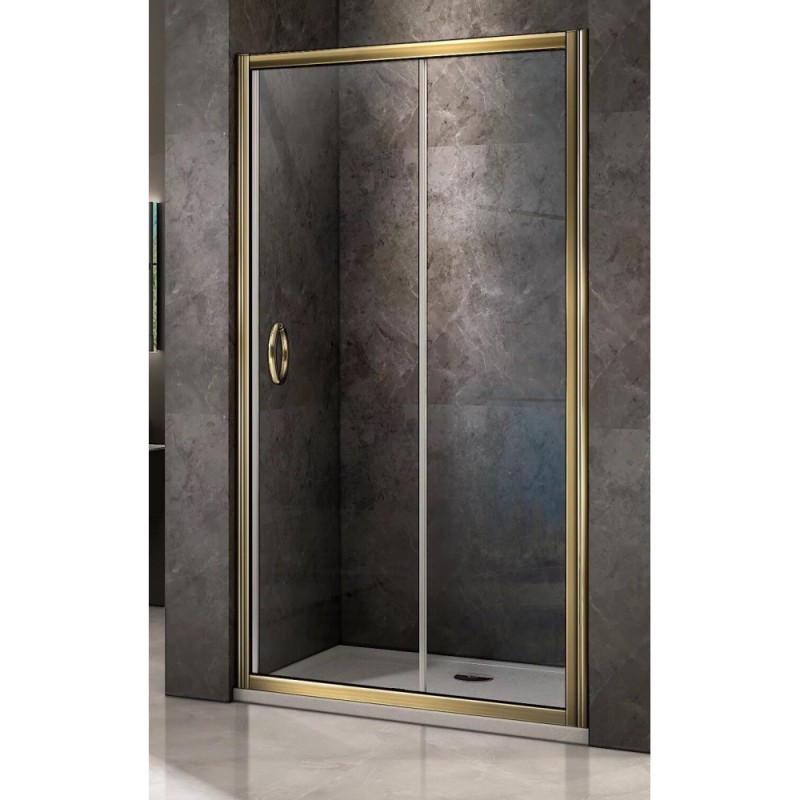 Душевая дверь Good Door Jazze WTW-110-C-G, 110 х 185 см, стекло прозрачное, профиль золото, ДЖ00048