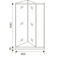 Душевая дверь в нишу Good Door Infinity SD-80-C-CH, 80 х 185 см, стекло прозрачное, хром, ИН00049