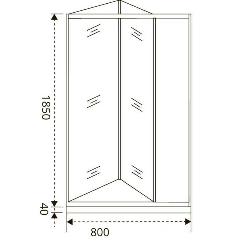 Душевая дверь в нишу Good Door Infinity SD-80-C-CH, 80 х 185 см, стекло прозрачное, хром, ИН00049