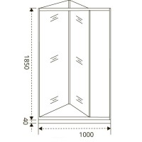 Душевая дверь в нишу Good Door Infinity SD-100-C-CH, 100 х 185 см, стекло прозрачное, хром, ИН00051