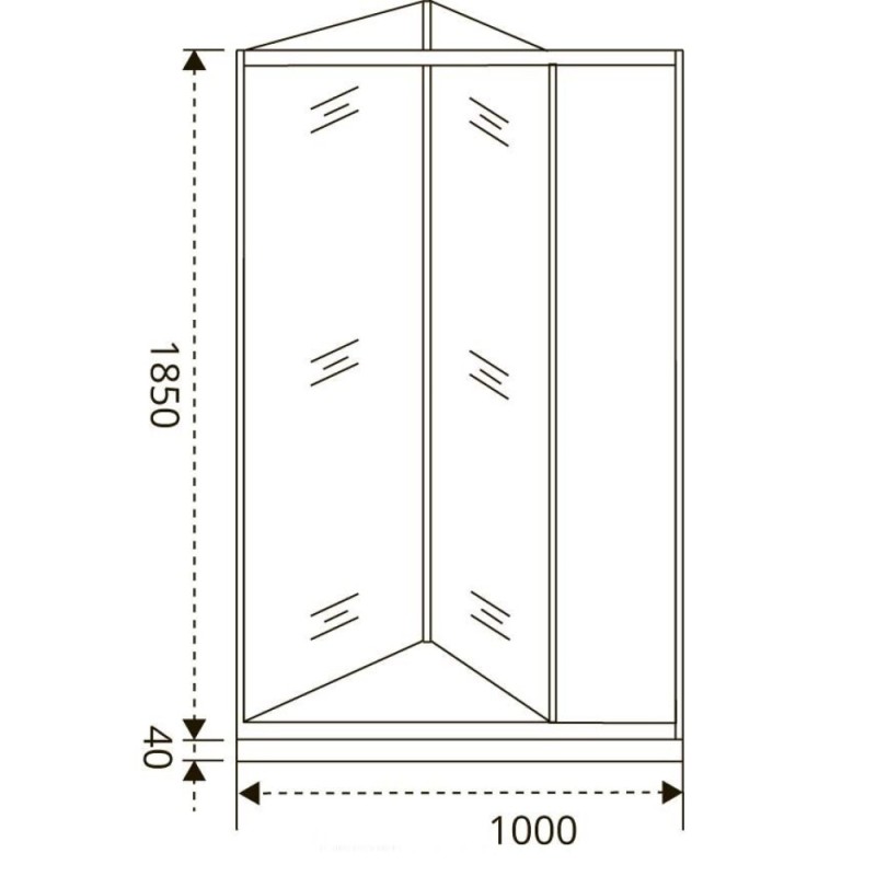 Душевая дверь в нишу Good Door Infinity SD-100-C-CH, 100 х 185 см, стекло прозрачное, хром, ИН00051