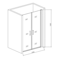 Душевая дверь Good Door Pandora SD-100-C-CH, 100 х 185 см, распашная, стекло прозрачное, профиль хром, ПД00057