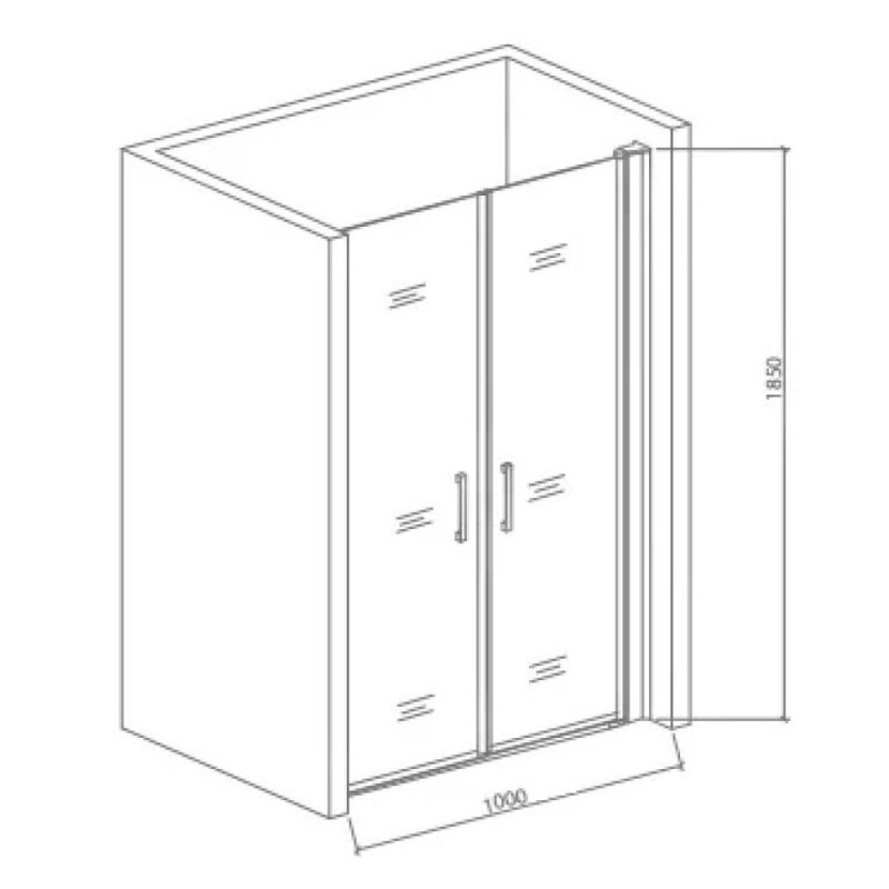 Душевая дверь Good Door Pandora SD-100-C-CH, 100 х 185 см, распашная, стекло прозрачное, профиль хром, ПД00057