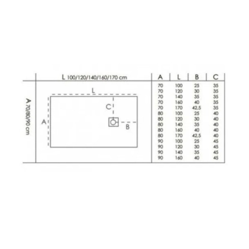 Душевой поддон Good Door Essentials ЛП00059, 120 х 80 см, искусственный камень, графит