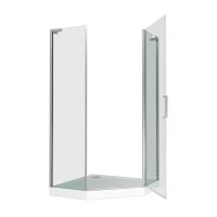 Душевой уголок Good Door Pandora PNT-100-C-CH, ПД00065, 100 х 100 см, стекло прозрачное, профиль хром