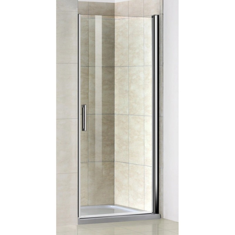 Душевая дверь Good Door Pandora DR-90-C-CH, 90 х 185 см, распашная, стекло прозрачное, профиль хром, ПД00070
