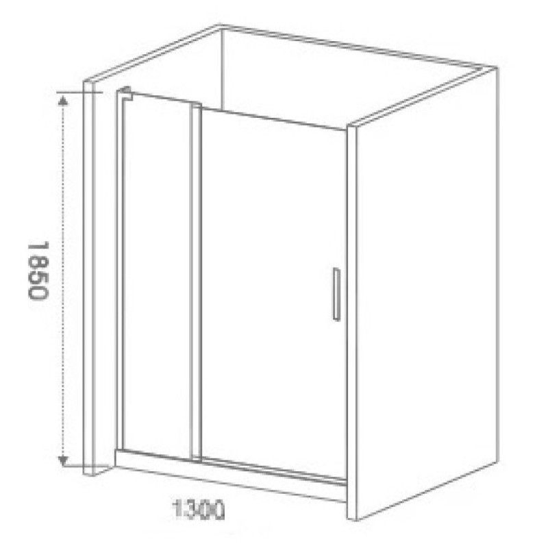 Душевая дверь Good Door Pandora WTW-130-C-CH, 130 х 185 см, распашная, стекло прозрачное, профиль хром, ПД00073