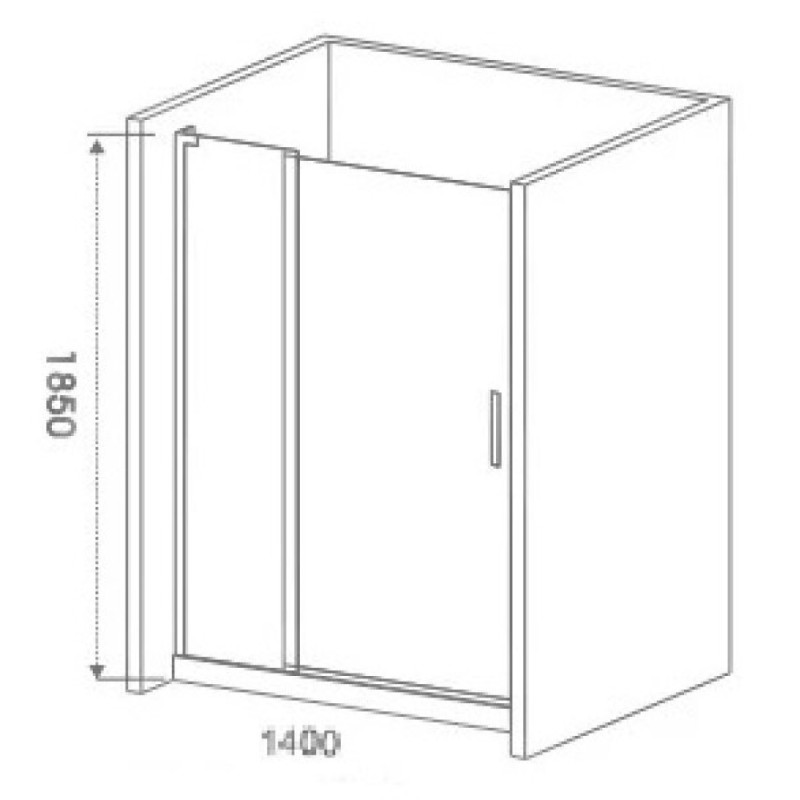 Душевая дверь Good Door Pandora WTW-140-C-CH, 140 х 185 см, распашная, стекло прозрачное, профиль хром, ПД00074