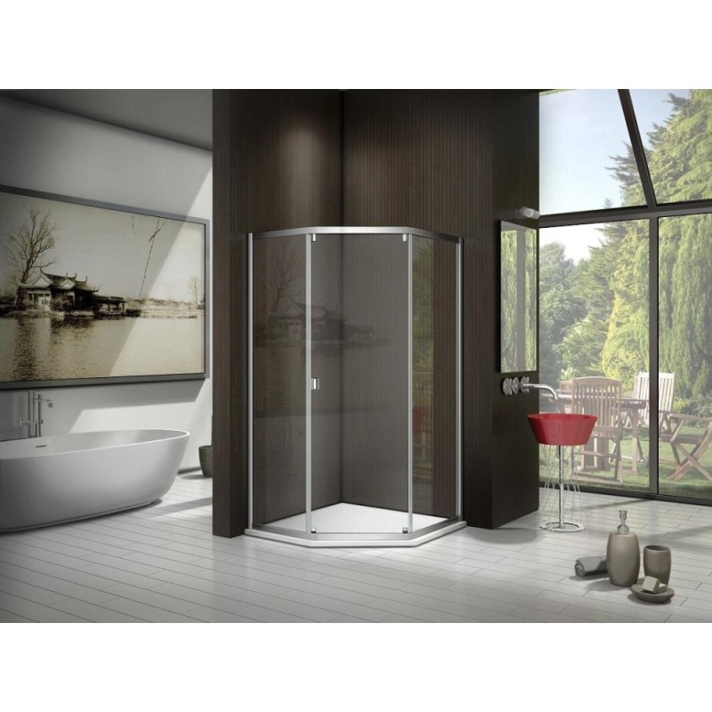 Душевой уголок Good Door Infinity SHW-90-C-CH, ИН00075, 90 х 90 см, стекло прозрачное, профиль хром