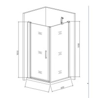 Душевое ограждение Good Door Pandora CR-80-C-CH, 80 x 80 х 185 см, стекло прозрачное, профиль хром, ПД00075