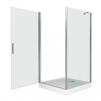 Душевое ограждение Good Door Pandora CR-80-C-CH, 80 x 80 х 185 см, стекло прозрачное, профиль хром, ПД00075