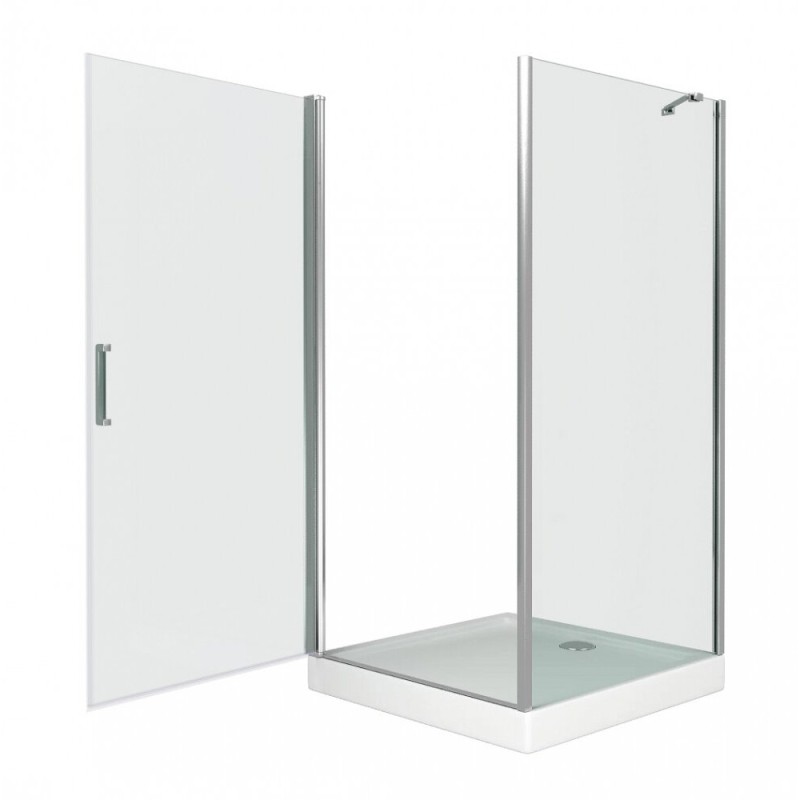 Душевое ограждение Good Door Pandora CR-80-C-CH, 80 x 80 х 185 см, стекло прозрачное, профиль хром, ПД00075