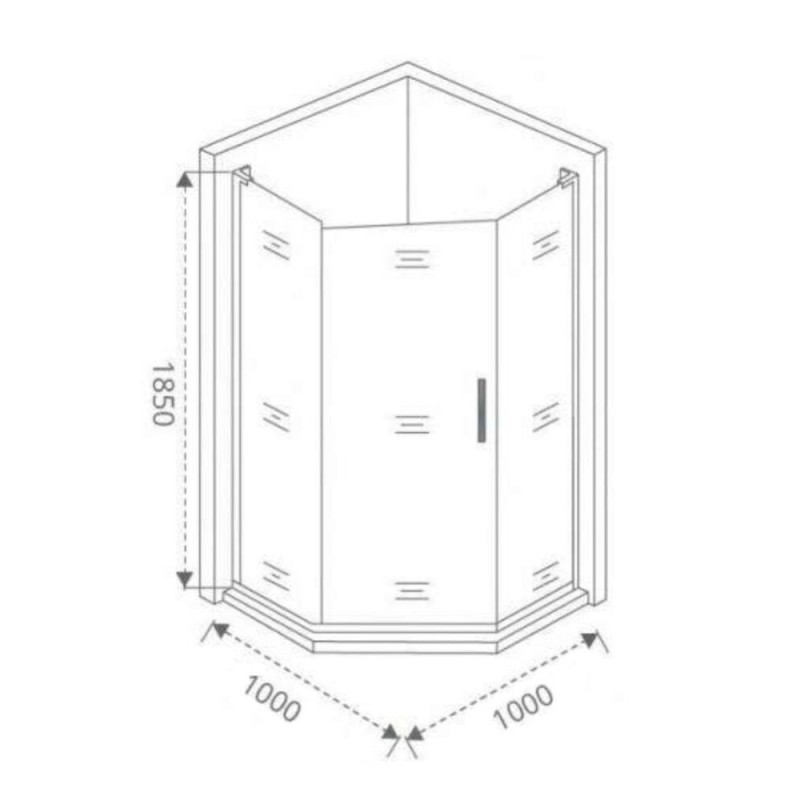 Душевой уголок Good Door Infinity SHW-100-C-CH, ИН00076, 100 х 100 см, стекло прозрачное, профиль хром
