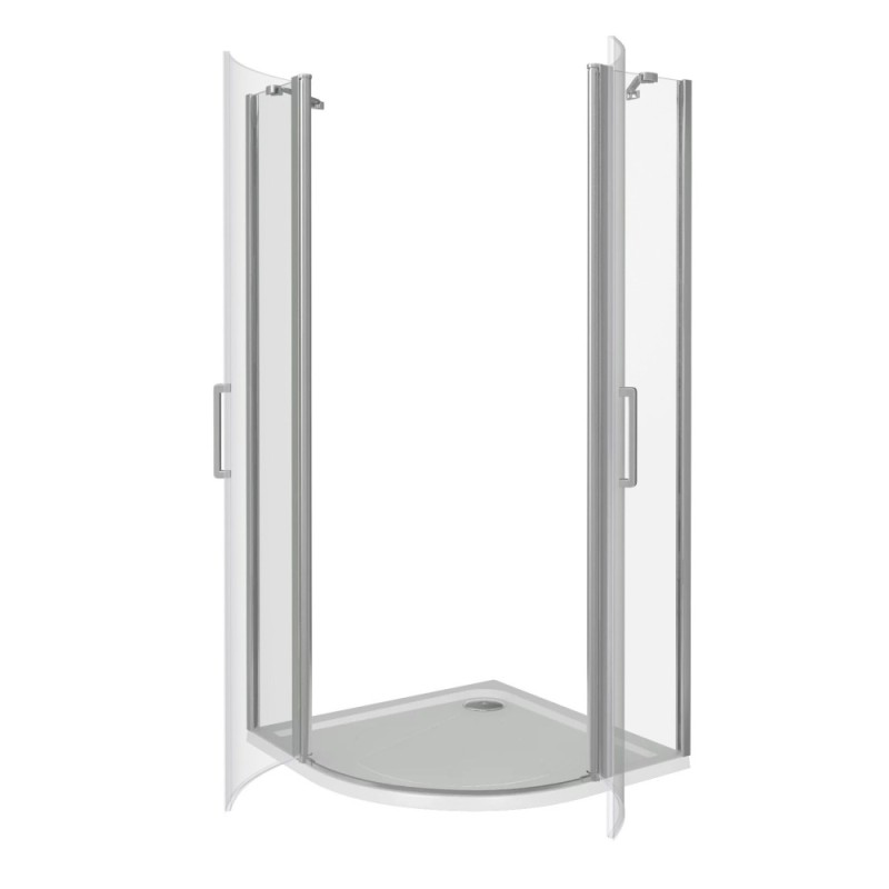 Душевое ограждение Good Door Pandora R-100-C-CH, 100 x 100 х 185 см, стекло прозрачное, профиль хром, ПД00076