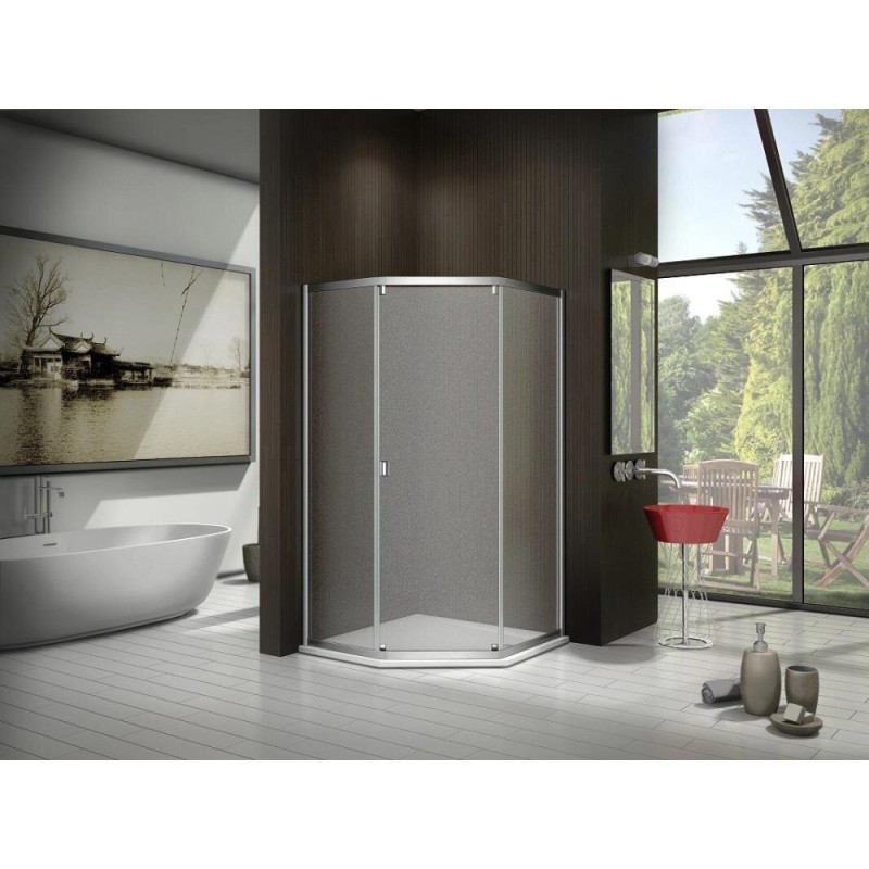 Душевой уголок Good Door Infinity SHW-100-G-CH, ИН00078, 100 х 100 см, стекло матовое, профиль хром