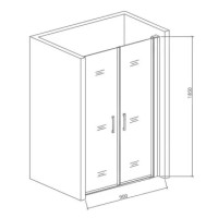 Душевая дверь Good Door Pandora SD-90-C-CH, 90 х 185 см, распашная, стекло прозрачное, профиль хром, ПД00078