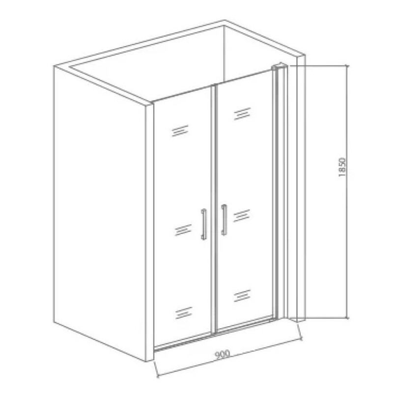 Душевая дверь Good Door Pandora SD-90-C-CH, 90 х 185 см, распашная, стекло прозрачное, профиль хром, ПД00078