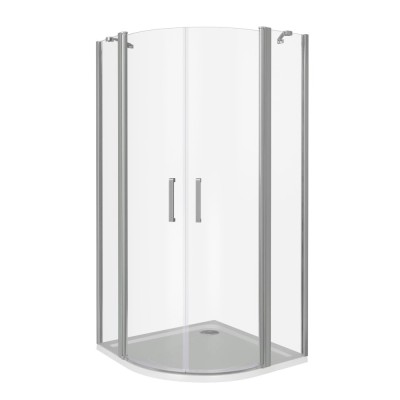 Душевое ограждение Good Door Pandora R-90-C-CH, 90 x 90 х 185 см, стекло прозрачное, профиль хром, ПД00079
