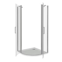 Душевое ограждение Good Door Pandora R-90-C-CH, 90 x 90 х 185 см, стекло прозрачное, профиль хром, ПД00079