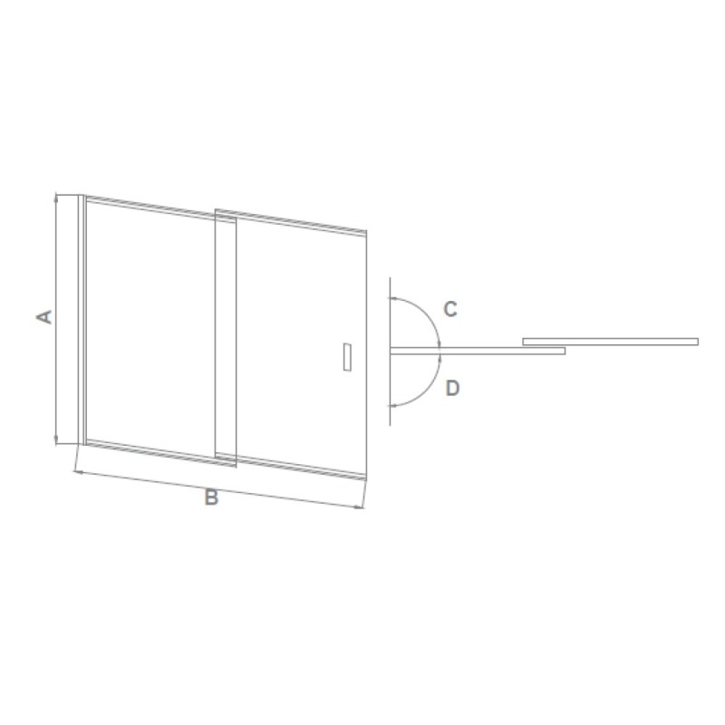 Шторка на ванну Good Door Screen SL-100-C-CH 100 x 140 см, ПД00081, стекло прозрачное
