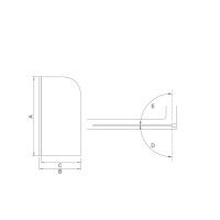 Шторка на ванну Good Door Screen H-80-C-CH 80 x 140 см, ПД00083, стекло прозрачное