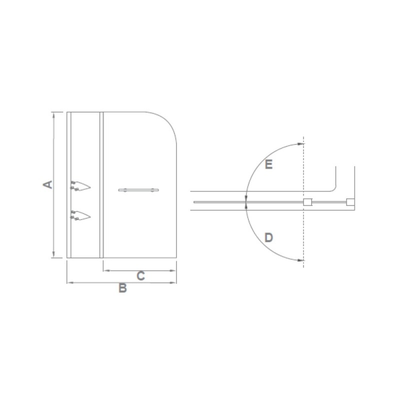 Шторка на ванну Good Door Screen HS-100-C-CH 100 x 140 см, ПД00084, стекло прозрачное