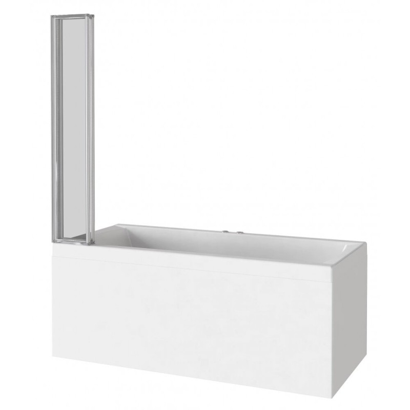 Шторка на ванну Good Door Screen GR4-100-C-CH 100 x 140 см складная, 4 секции, стекло прозрачное, профиль хром, ПД00092